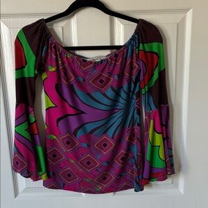 Boho Vintage Geometric Women's Blouse